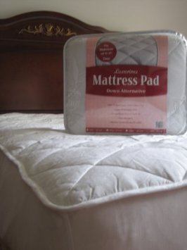  Fitted - Luxuriuos Down Alternative Mattress Pad - 100% Cotton , 300 Thread Count