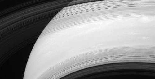 Cassini Sees Saturn Rings Casting Shadows