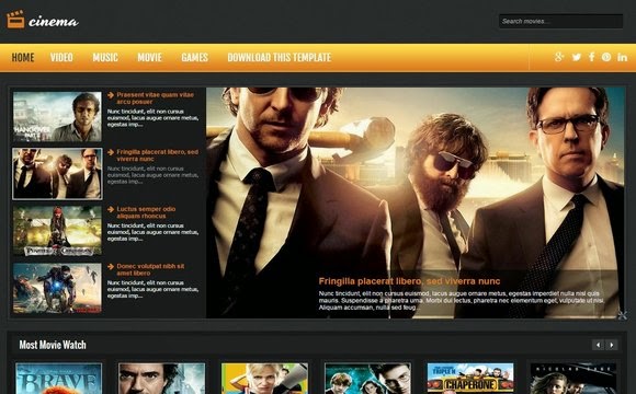 Cinema Blogger Template Free Download