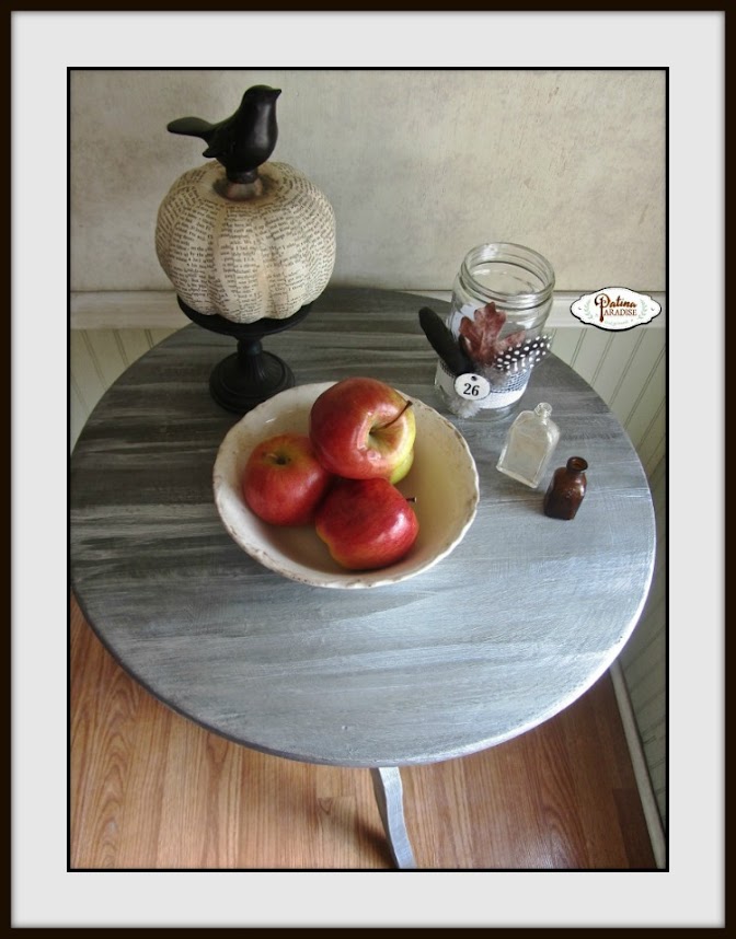 Pedestal Table With Weathered Finish