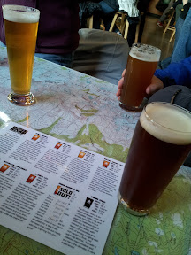 Ripstop Rye Pils, Belgian Session Ale, and Out of bounds brown at Base Camp Brewing