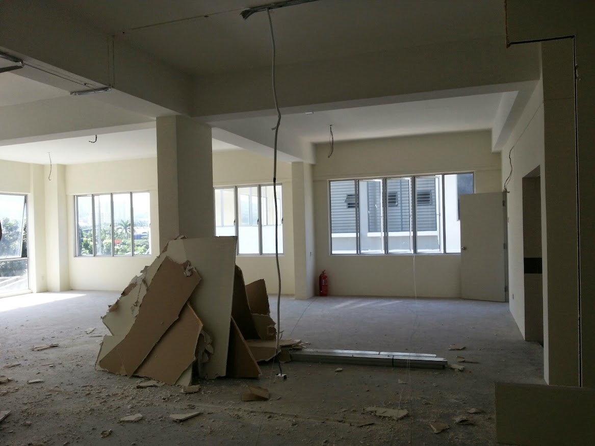 empty lot before renovation