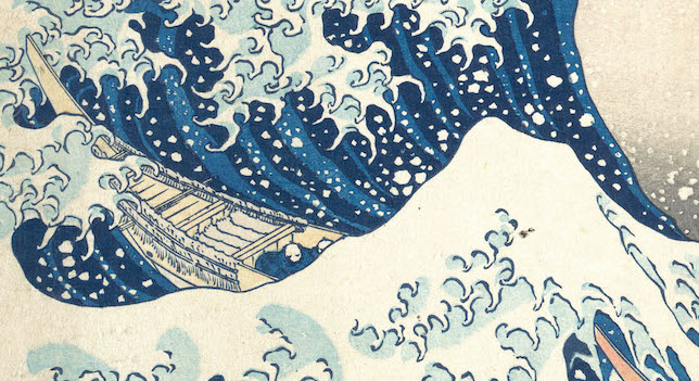 Detail of The Great Wave of Hokusai 