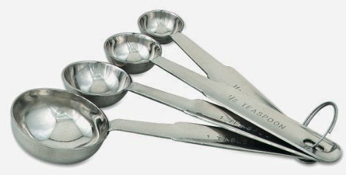 Alegacy 2316EH 4-Piece Stainless Steel Measuring Spoon Set