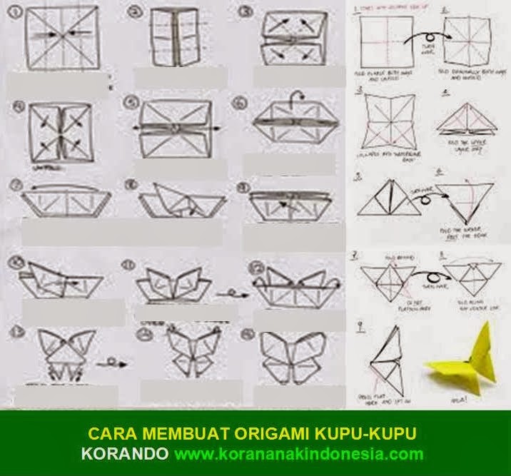  Cara  Membuat  Origami  Binatang Kupu  kupu  dan Burung 