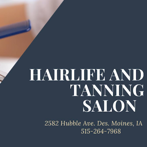 #hairlife and tanning salon logo