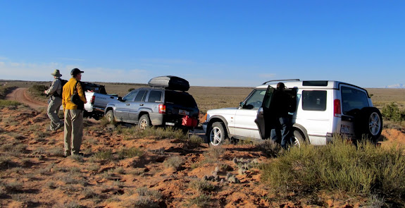 Parked on Robber's Roost Flats for a hike to Bluejohn Spring