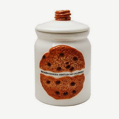  Cute Biscuit Pattern Ceramic Cookie Jar, 10 inches H