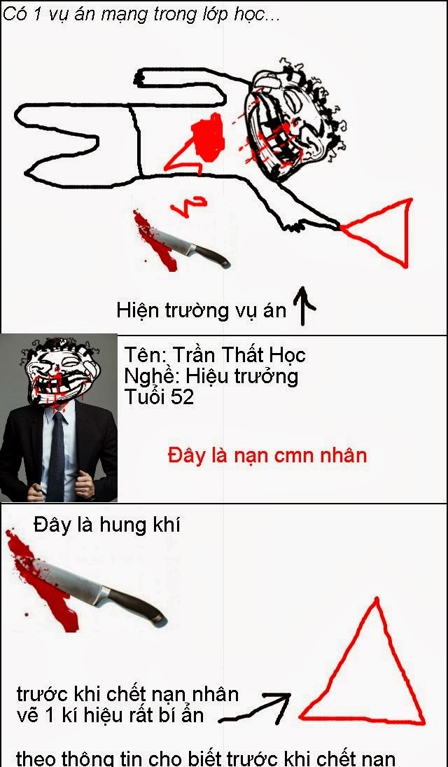 Vụ án mạng trong lớp học - Mời các thánh suy luận và tìm ra thủ phạm :p