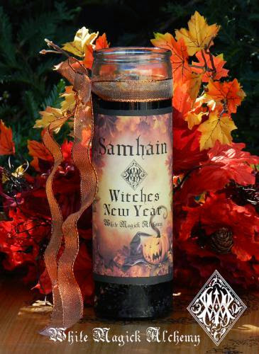 Witches New Year Glass Vigil Candle Samhain Halloween Ancestral Workings New Beginnings