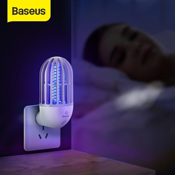 Đèn Bắt Muỗi Thông Minh, Siêu tiết kiệm điện Baseus Linlon Outlet Mosquito Lamp ( ~ 15dB, Điều Chỉnh Ánh Sáng Theo Ý Muốn, Yên Tĩnh, An Toàn Đối Với Trẻ Nhỏ)