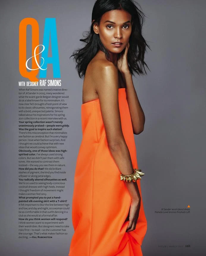 Liya Kebede is 'Mad About Color' - InStyle US March 2011 issue