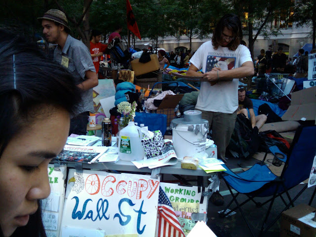 occupy wall street information booth