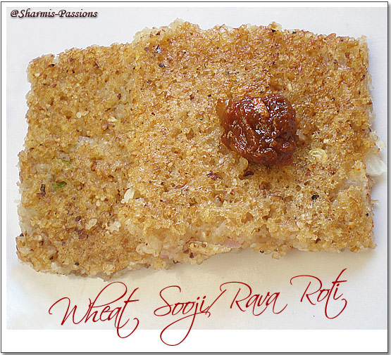 Wheat Rava roti