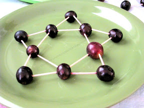 Make an Grape Star using tooth pick and grapes