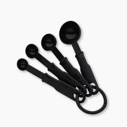 Farberwrae Classic Measuring Spoons, Black, Set of 4