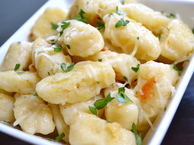 Close up of Easy Ricotta Gnocchi in bowl 