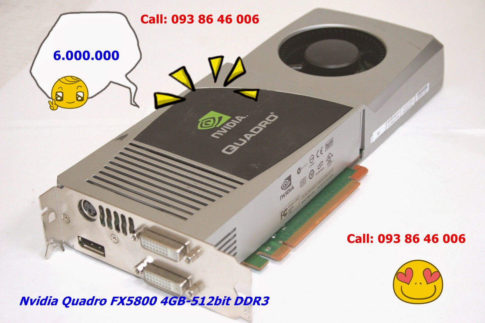 Nvidia Quadro FX5800 4GB-512bit DDR3 - Khủng long giá tốt - 1
