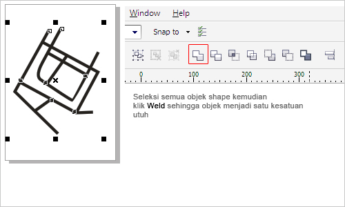 membuat penunjuk arah 3 dimensi dengan coreldraw