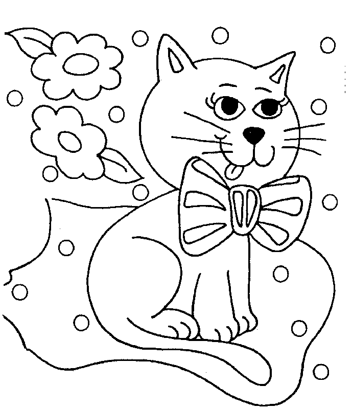 قطط للتلوين Cat-coloring-printable-to-print
