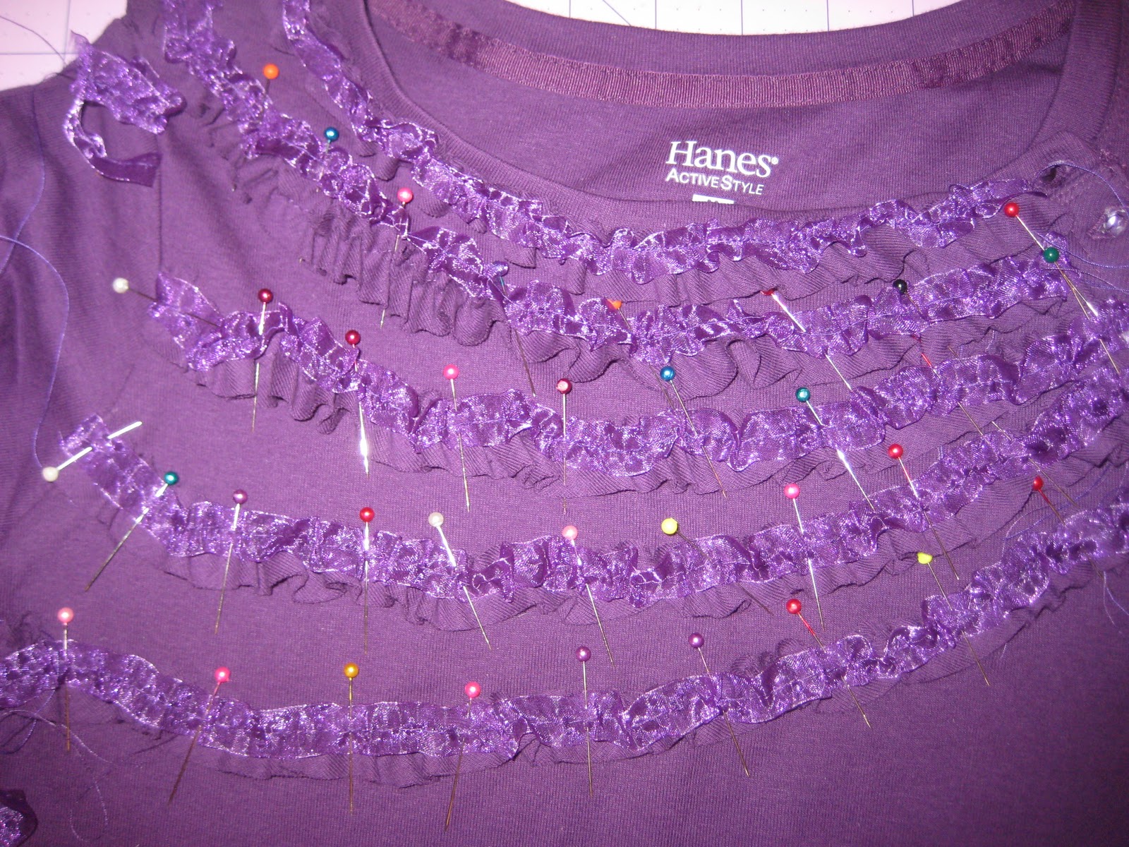 Leslie's Latest Creations: Friday Fashions #10, Organdy Ribbon Ruffle Shirt