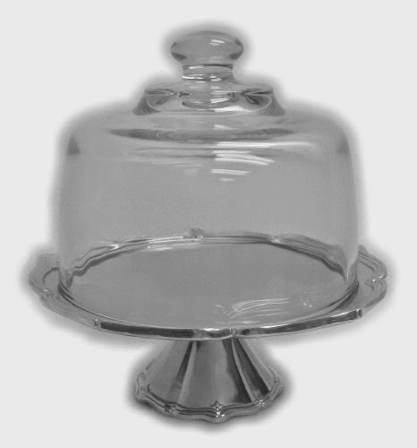 Arthur Court American Traditional Footed Plate with Glass Dome