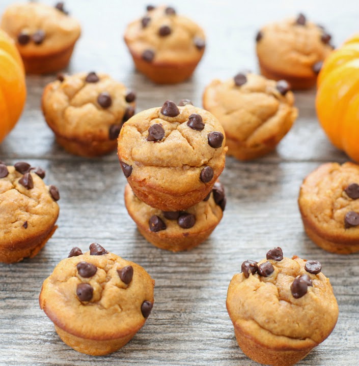 photo of Mini Flourless Peanut Butter Pumpkin Muffins