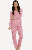 <br />Del Rossa Women's 100% Cotton Long Sleeve Pj Set with Pajama Pants
