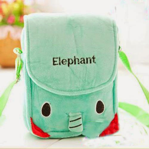  Cartoon One-shoulder Bag For kids, Mini Children's Snacks Bag, Gift Idea, Nave Blue Elephant Style