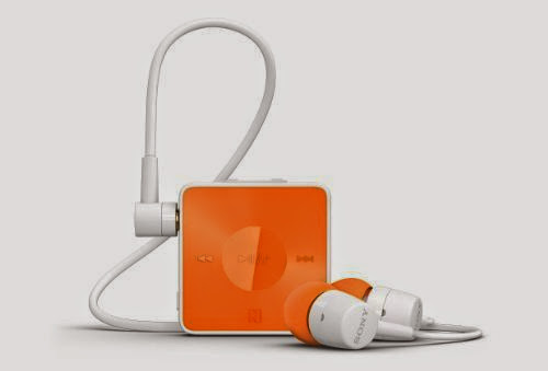  Sony SBH20 Smart Wireless NFC Bluetooth 3.0 In-Ear Headphones Stereo Headset Earbuds (Orange)