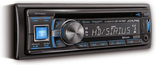  CDE-HD138BT - Alpine Single-DIN CD/MP3, Built-in HD Tuner Receiver with Bluetooth and Sirius XM Ready