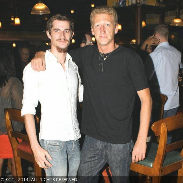 David and Alex at the launch party of new club, Moon & Sixpense, held at Hotel Hablis in Guindy.