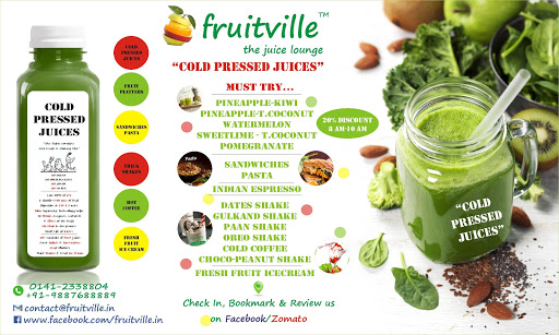 Fruitville - Cold Pressed Juices, B-17, Mall Road, Naya Khera, Ambabari, Jaipur, Rajasthan 302039, India, Western_Restaurant, state RJ