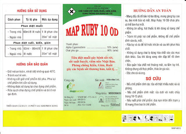 Hóa chất diệt côn trùng Map Ruby 10 OD  