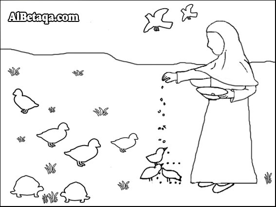 رسومات للتلوين تعلم الطفل الرفق بالحيوان Talween0117