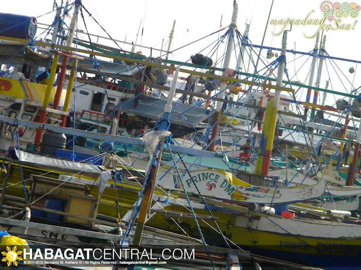 The boats docked at Fish Port