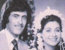 صورة نادرة لكاظم الساهر مع زوجته يوم زفافه