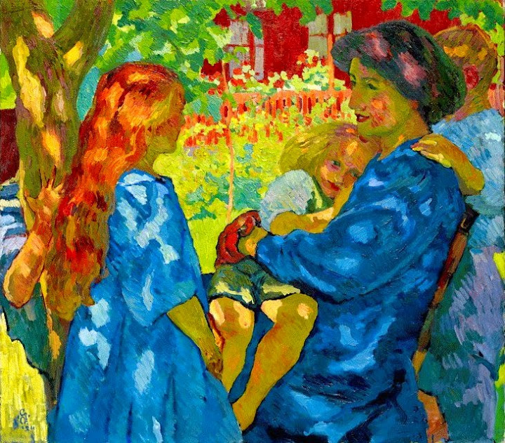 Giovanni Giacometti - Family Portrait Under the Elder Tree