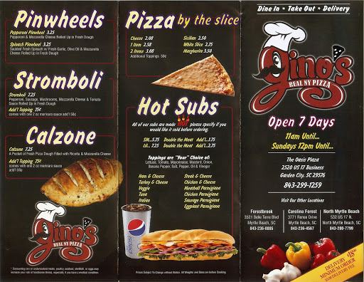 Pizza Restaurant «Ginos Real NY Pizza», reviews and photos, 2520 U.S. 17 Business, Murrells Inlet, SC 29576, USA