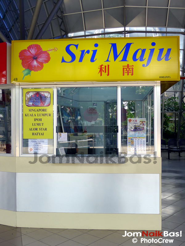 Sri Maju counter at Melaka Sentral.