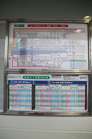 高速基山バス停　下り線　時刻表