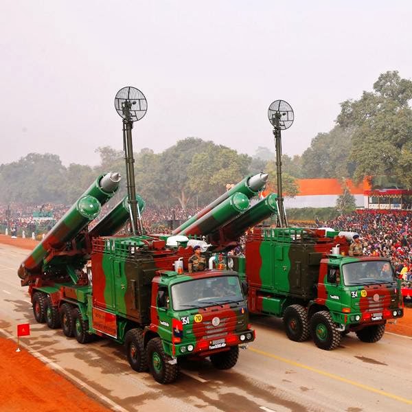 The well-turned out and synchronised military and police contingents led by General Officer Commanding (Delhi), Lt General Subroto Mitra, marched proudly to the lilting tunes of bands through Rajpath where President and Supreme Commander of the Armed Forces Pranab Mukherjee took the salute.