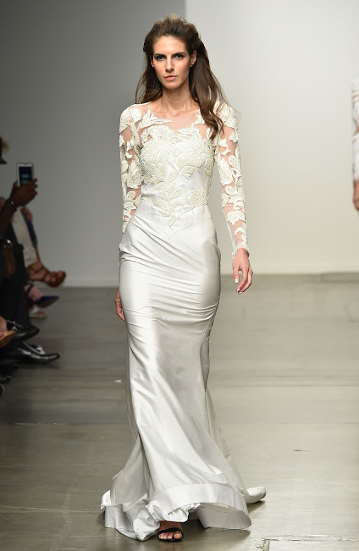 Model on the runway during the Belluccio Spring 2015 Collection at the Fashion Palette Evening and Bridal Wear Spring Summer Show, held at Chelsea Pier 59 in New York City, Sunday, September 7, 2014.
Photo by Jennifer Graylock-Graylock.com
917-519-7666