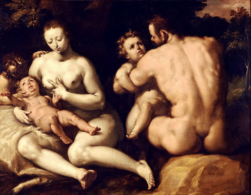 Cornelis Cornelisz van Haarlem - The first family (Noah and his family) (c.1582-1592)