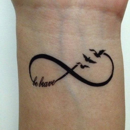 infinity symbol tattoos with names