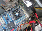 Heatsink and Fan kit is attached and connected to the power plug on the mobo
