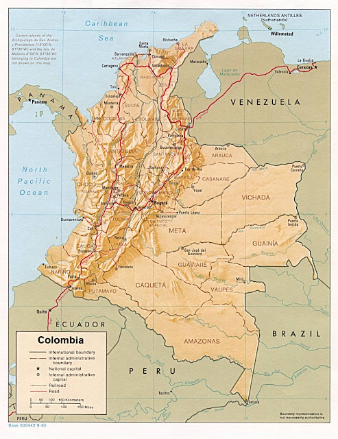 Fuerzas armadas de Colombia Mapas-Relieve-Colombia-1985