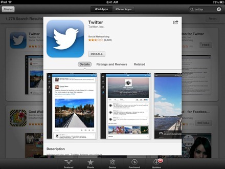 Twitter iPad app