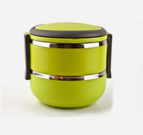  Xfome Two Layers Stainless Steel Lunch Box 1.4l (Green)