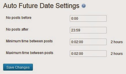 auto future date wordpress plugin setting